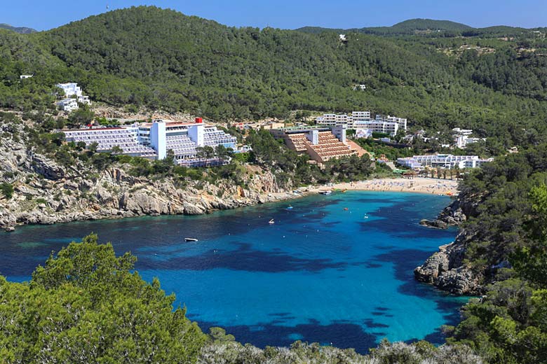 The protected cove of Port de Sant Miquel