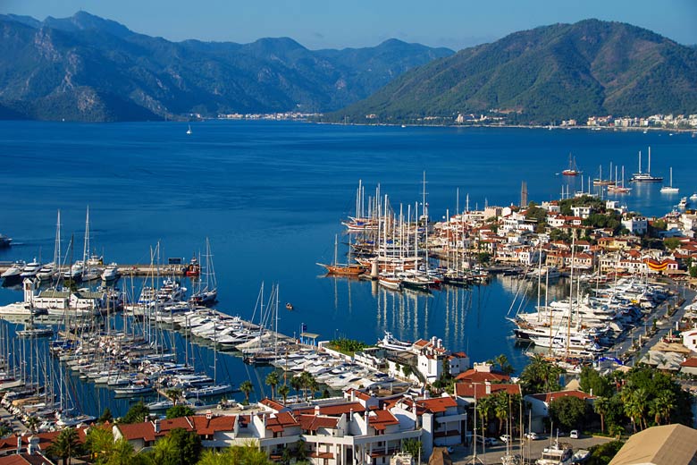 The sheltered bay and port of Marmaris