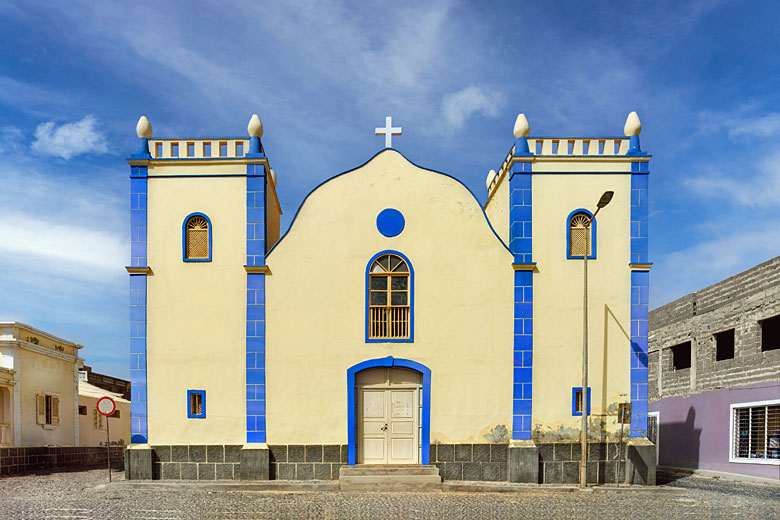A striking church in Sal Rei, Boa Vista A striking church in Sal Rei, Boa Vista