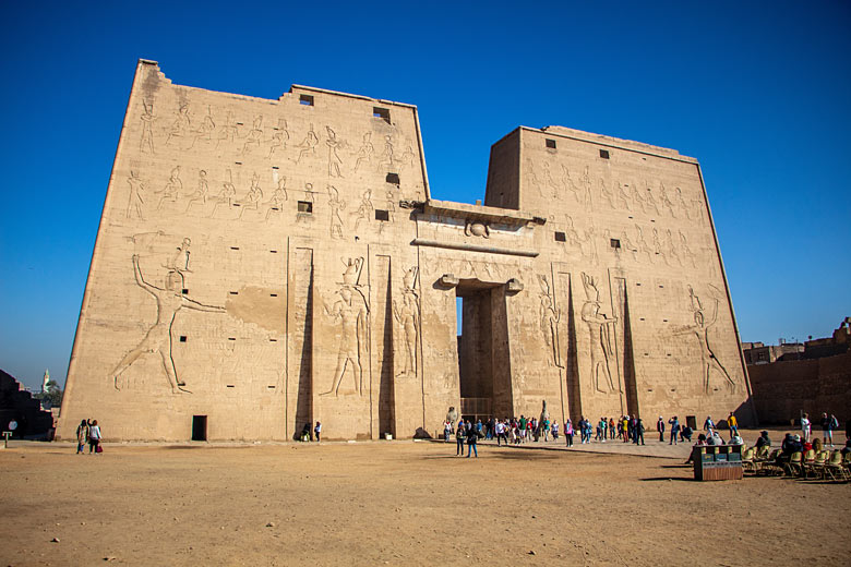The pylons of the Temple of Horus, Edfu The pylons of the Temple of Horus, Edfu