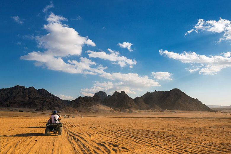Making tracks on quad bikes from Sharm El Sheikh Making tracks on quad bikes from Sharm El Sheikh