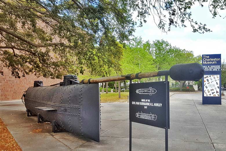 Replica of the doomed Hunley submarine at The Charleston Museum © Kirsten Henton