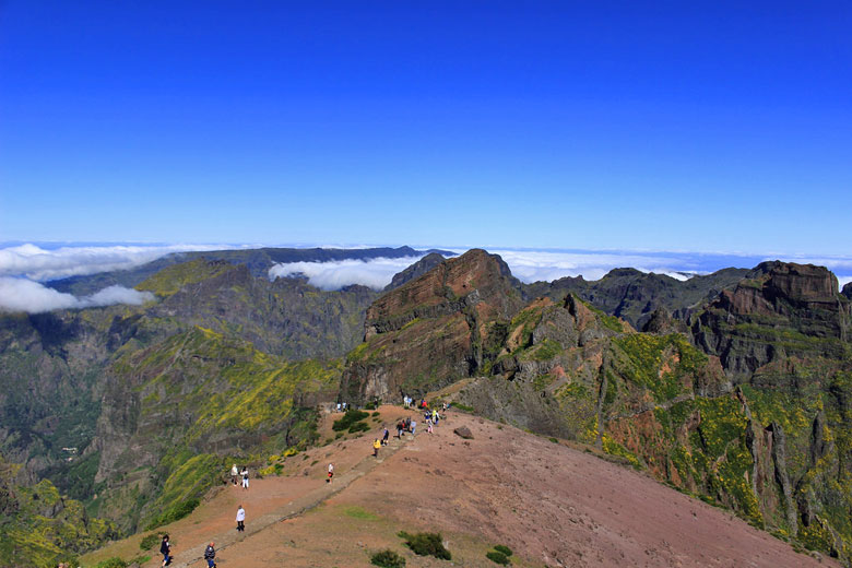The ridge walk down from Pico do Arieiro, Madeira The ridge walk down from Pico do Arieiro, Madeira