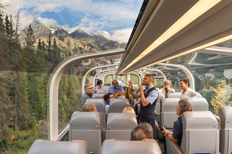 Travel through the Rocky Mountains on the Rocky Mountaineer Travel through the Rocky Mountains on the Rocky Mountaineer