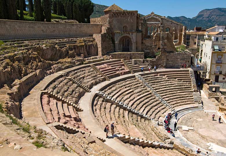 The Roman theatre in Cartagena, Spain