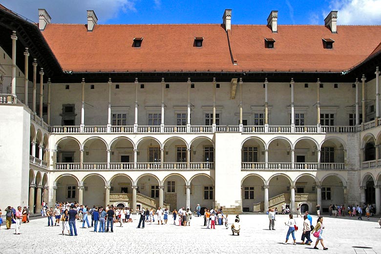 Courtyard of the Royal Castle in Kraków Courtyard of the Royal Castle in Kraków