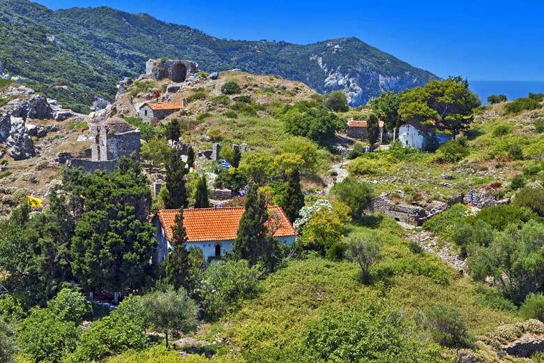 Part of the ruins of the old Kastro, Skiathos Part of the ruins of the old Kastro, Skiathos