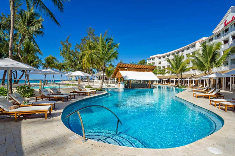 Beachfront pool at Sandals Barbados