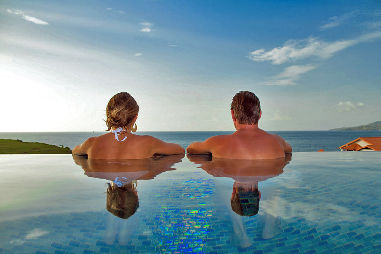 Private infinity pool at Sandals Grenada