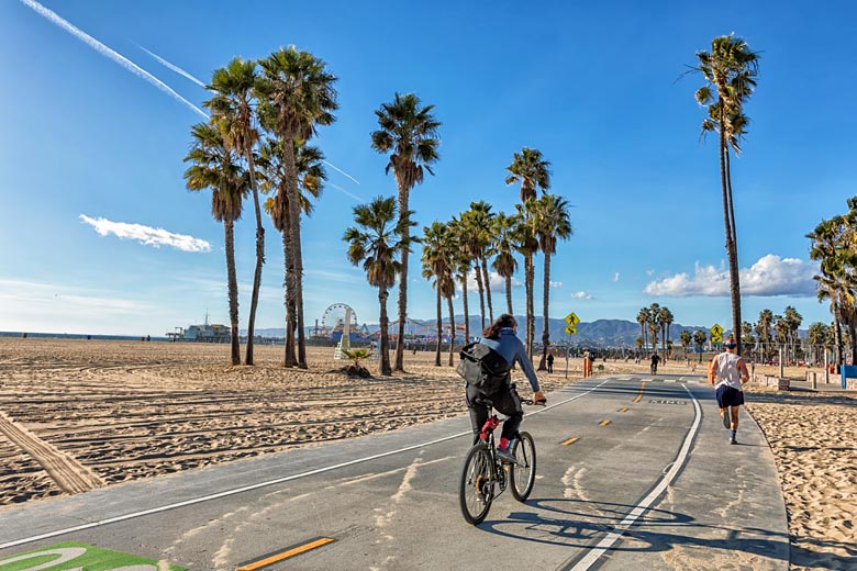 Hit Santa Monica Beach by bike or on two feet Hit Santa Monica Beach by bike or on two feet