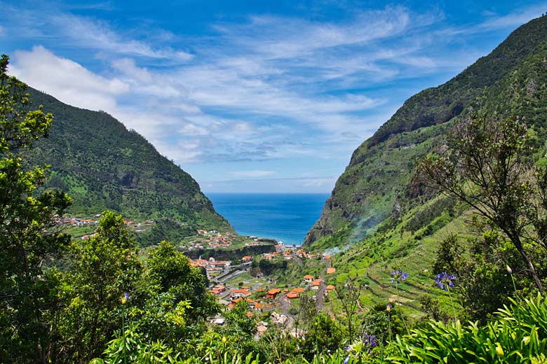 The unforgettable view down the São Vicente Valley The unforgettable view down the São Vicente Valley