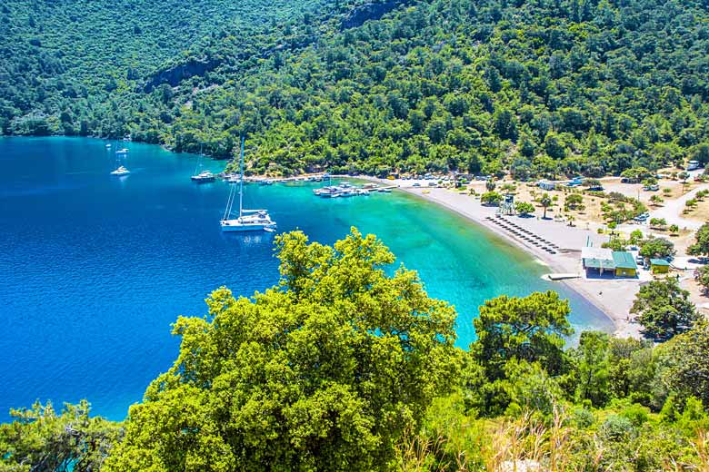 Wonderfully sheltered Sarsala Bay near Dalaman