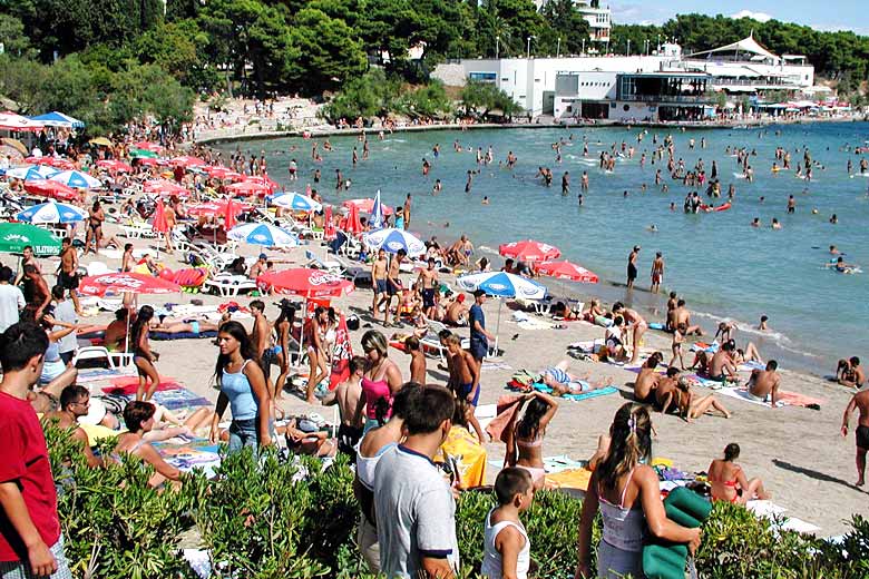 Saturday afternoon on Bacvice Beach, Croatia