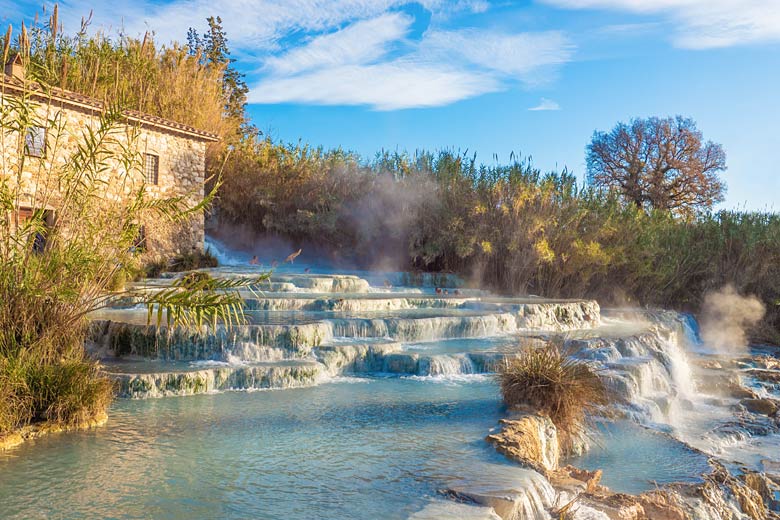 The warming Saturnia thermal pools, Monte Amiata