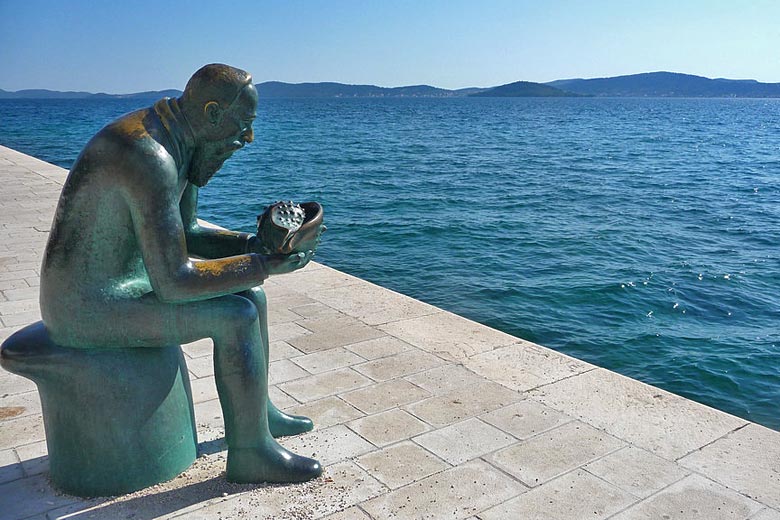 Sculpture of Spiridon Brusina, nineteenth century Croatian zoologist