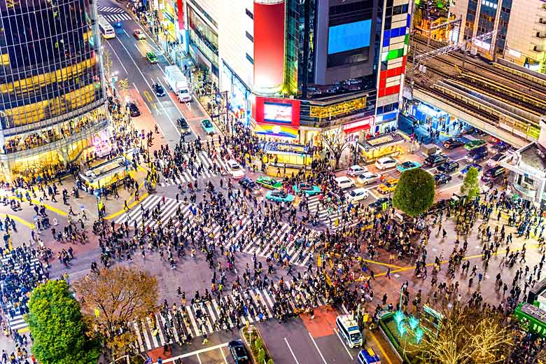 The Shibuya Crossing in Tokyo, Japan The Shibuya Crossing in Tokyo, Japan