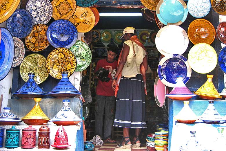 Shop in Essaouira, Morocco © mwanasimba - Wikimedia Commons