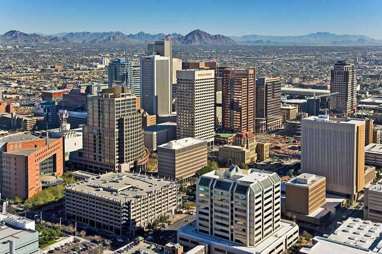 Sights to see on a walking tour of downtown Phoenix, Arizona, USA © DPPed - Wikimedia Commons