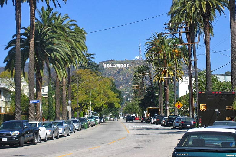 Iconic sign on the Hollywood Hills Iconic sign on the Hollywood Hills