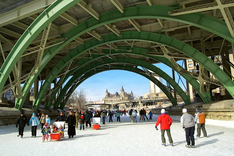 Skating on the Rideau Canal, Ottawa, Canada Skating on the Rideau Canal, Ottawa, Canada