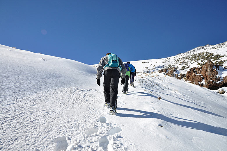 Winter often brings snow to the summit