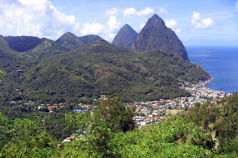 Soufrière and the Pitons, St Lucia Soufrière and the Pitons, St Lucia