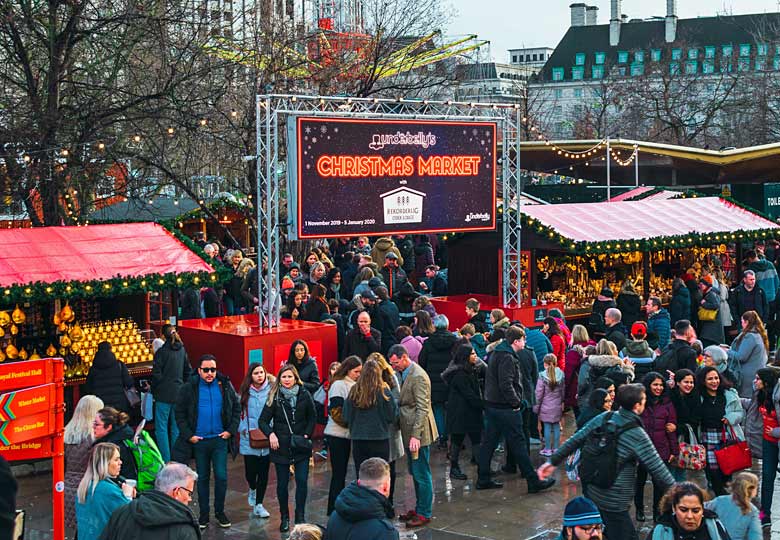 The popular Southbank Christmas Market