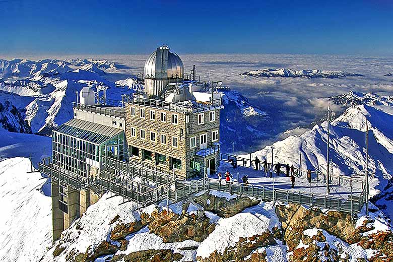 Take in the view from the Sphinx Observatory on the Jungfraujoch Take in the view from the Sphinx Observatory on the Jungfraujoch