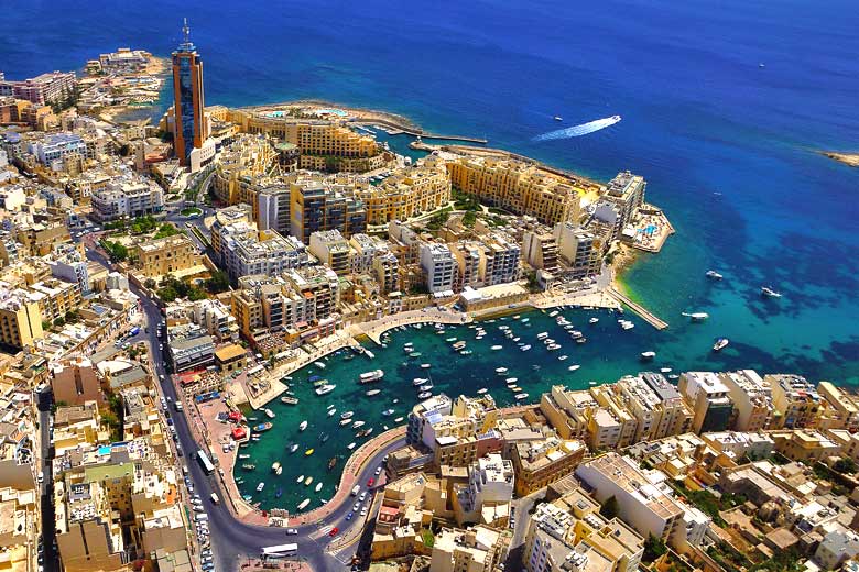 Spinola Bay - photo courtesy of Malta Tourism Authority