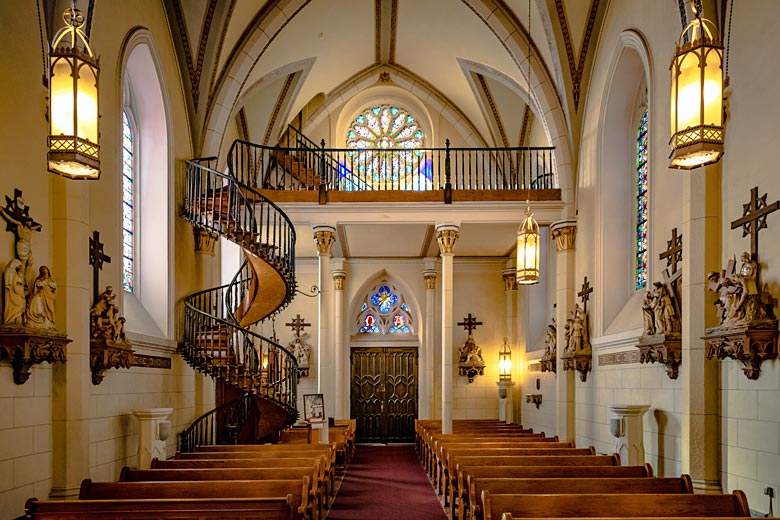 Inside Lotetto Chapel, Santa Fe, New Mexico Inside Lotetto Chapel, Santa Fe, New Mexico