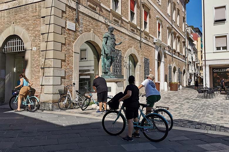 Exploring Rimini’s old town street