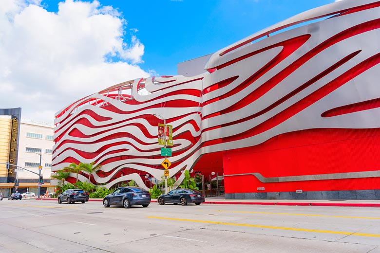 The striking Petersen Automotive Museum