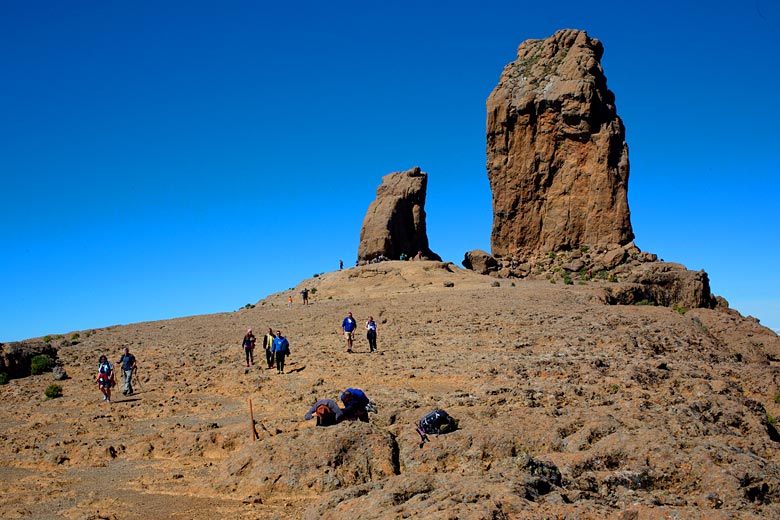 The summit of Roque Nublo, Gran Canaria The summit of Roque Nublo, Gran Canaria