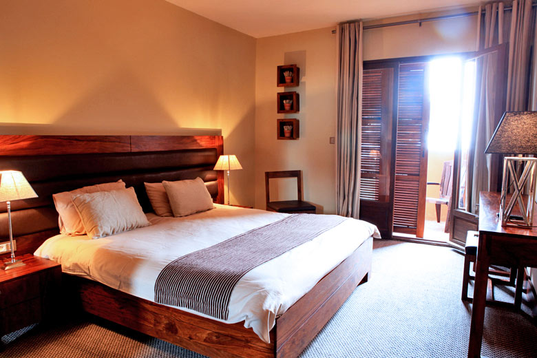 Inside a superior room at San Lucianu Resort, Corsica Inside a superior room at San Lucianu Resort, Corsica