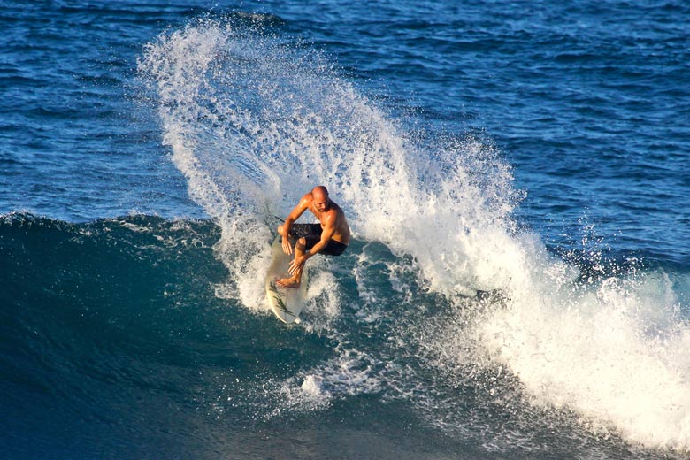 Surfing the Soup Bowl at Bathsheba Beach, Barbados Surfing the Soup Bowl at Bathsheba Beach, Barbados