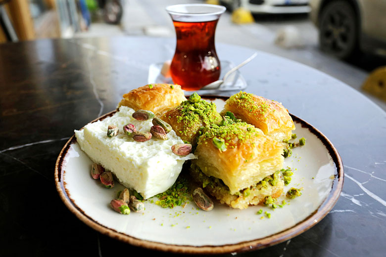 Baklava at a café in Istanbul
