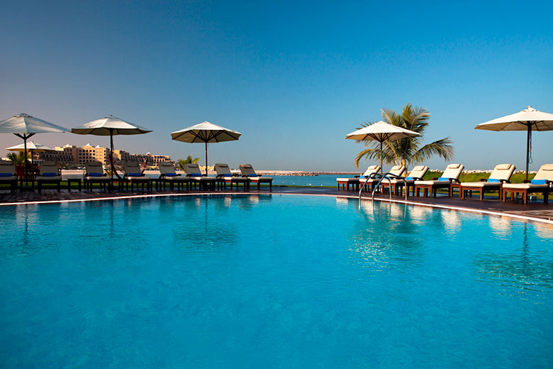 One of the many pools at the Hilton Ras Al Khaimah Resort, UAE One of the many pools at the Hilton Ras Al Khaimah Resort, UAE