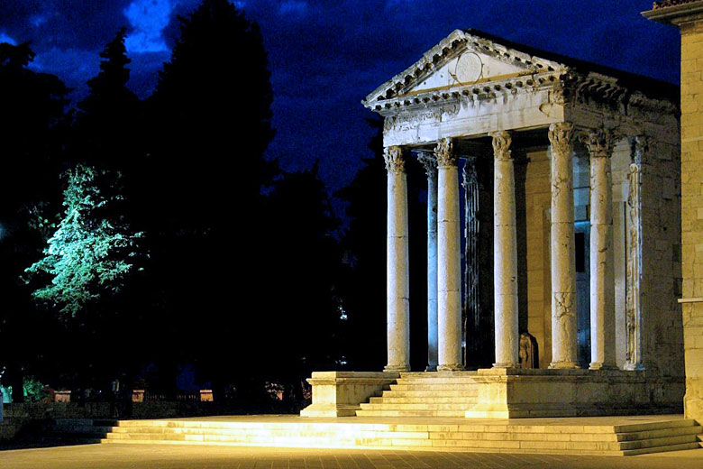 Temple of Augustus in Pula, Istria, Croatia