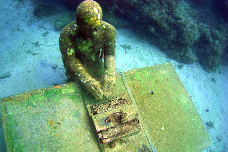 The Lonely Correspondent hard at work in the deep The Lonely Correspondent hard at work in the deep