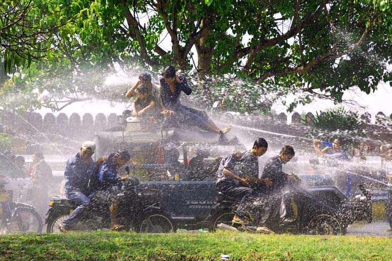 Thingyan Festival celebrations in Mandalay