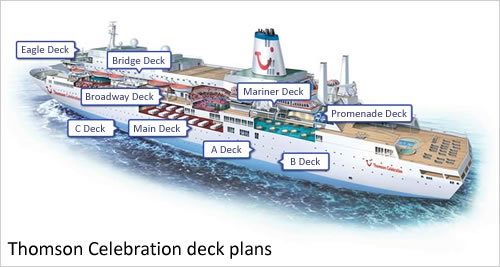 Marella Celebration deck plans and layout © TUI Marella Celebration deck plans and layout © TUI