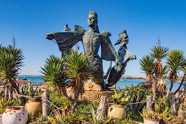 Three Mermaids statue, Hammamet Kasbah