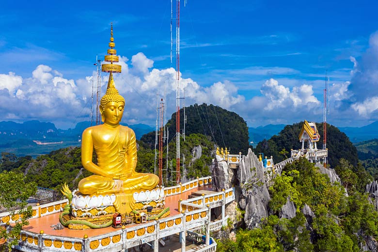The peak of Tiger Cave Temple complex The peak of Tiger Cave Temple complex