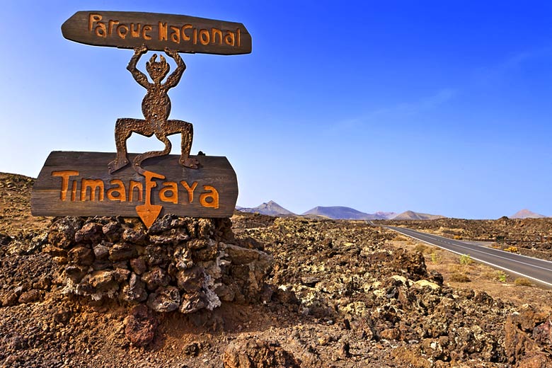 Timanfaya National Park Entrance, Lanzarote Timanfaya National Park Entrance, Lanzarote