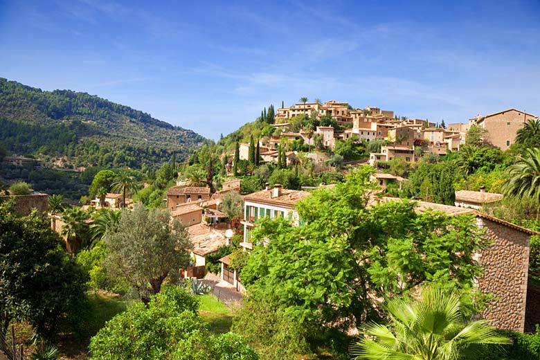 The town of Deia in Majorca The town of Deia in Majorca