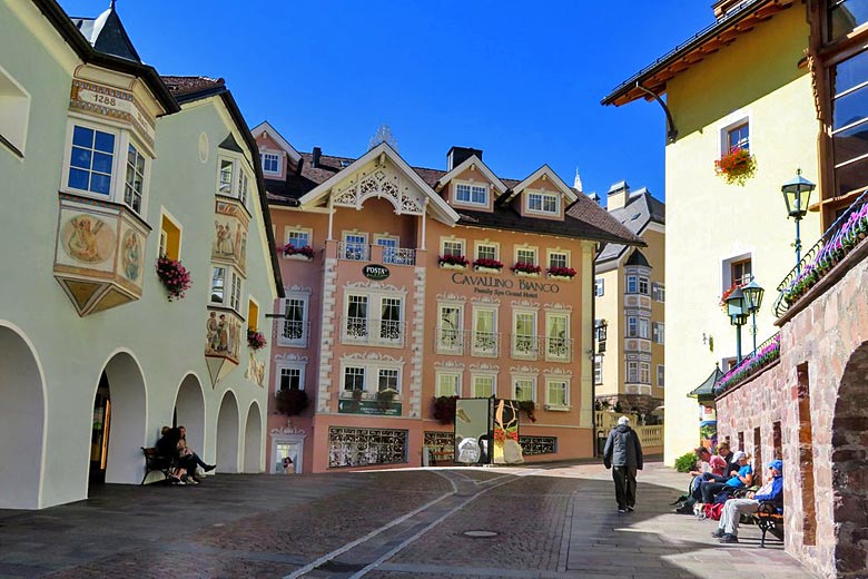 Street in the pretty town of Ortisei, Val Gardena Street in the pretty town of Ortisei, Val Gardena