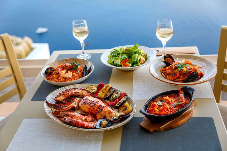 Feast on different types of Greek cuisine across the islands