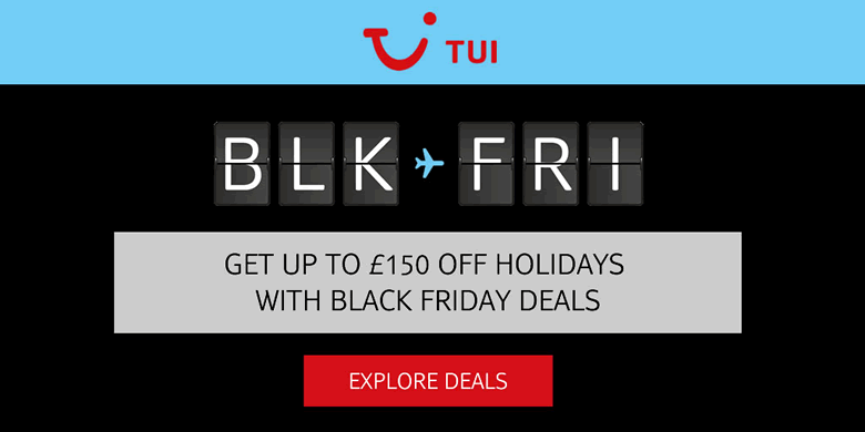 TUI Black Friday deals: £150 off long haul holidays & £100 off short/mid haul holidays TUI Black Friday deals: £150 off long haul holidays & £100 off short/mid haul holidays