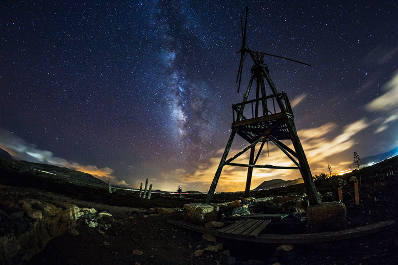 Milky Way over the Valles de Ortega, Fuerteventura