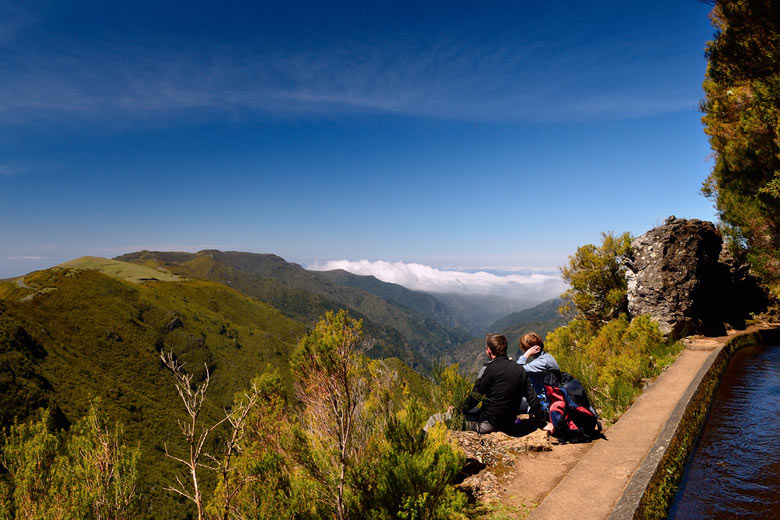 Enjoying the view from the top, Madeira Island